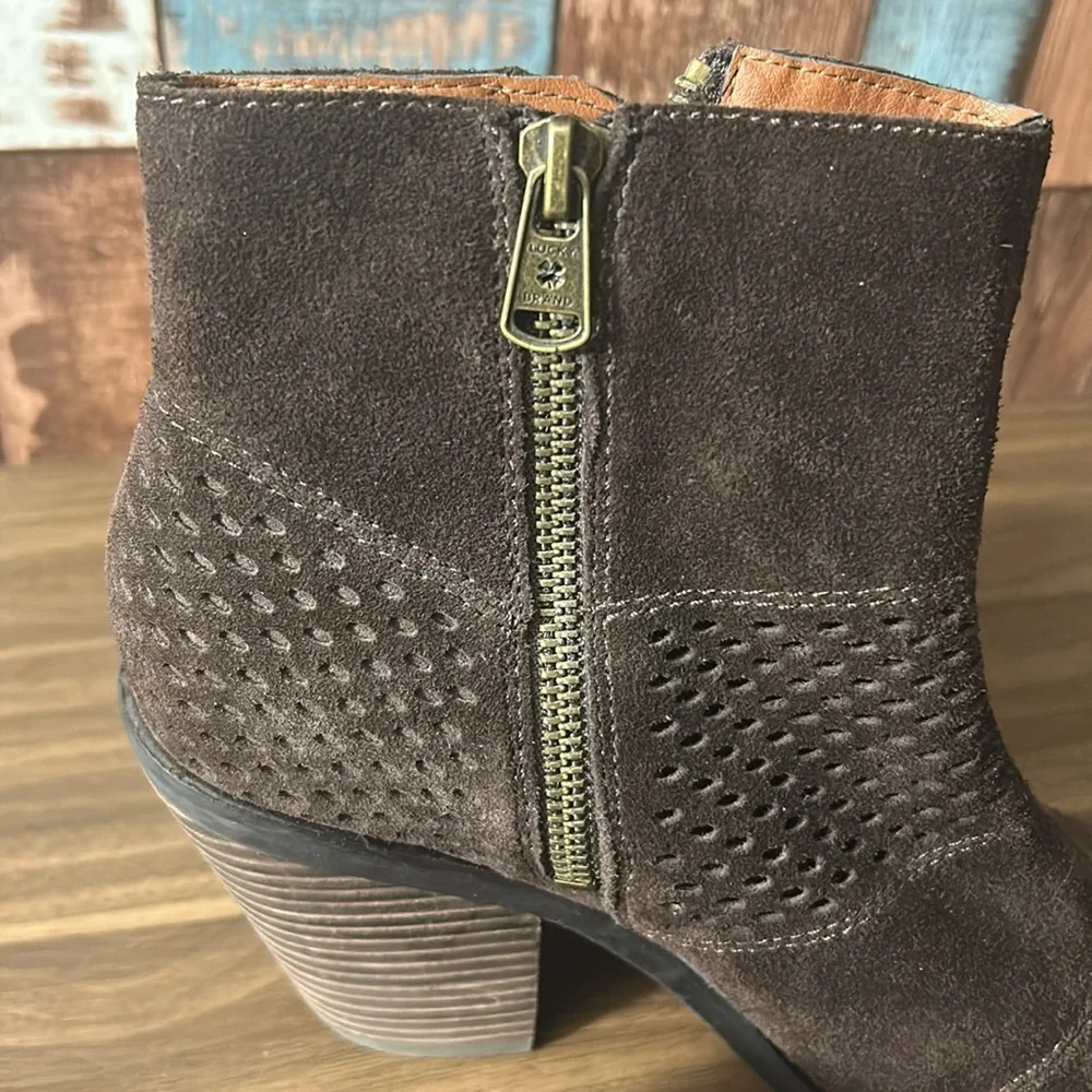 Lucky brand 8 leatherr zip ankle boots - Picture 12 of 14